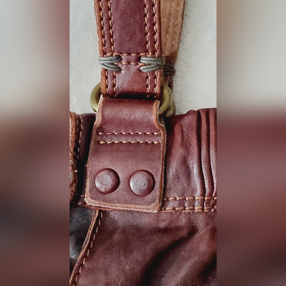 Lucky Brand Rich Brown Leather Satchel - Picture 11 of 16